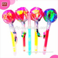 12g fruit Swirl rainbow light up lollipop with glow stick